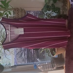 Long & Lightweight Purple Striped Tank